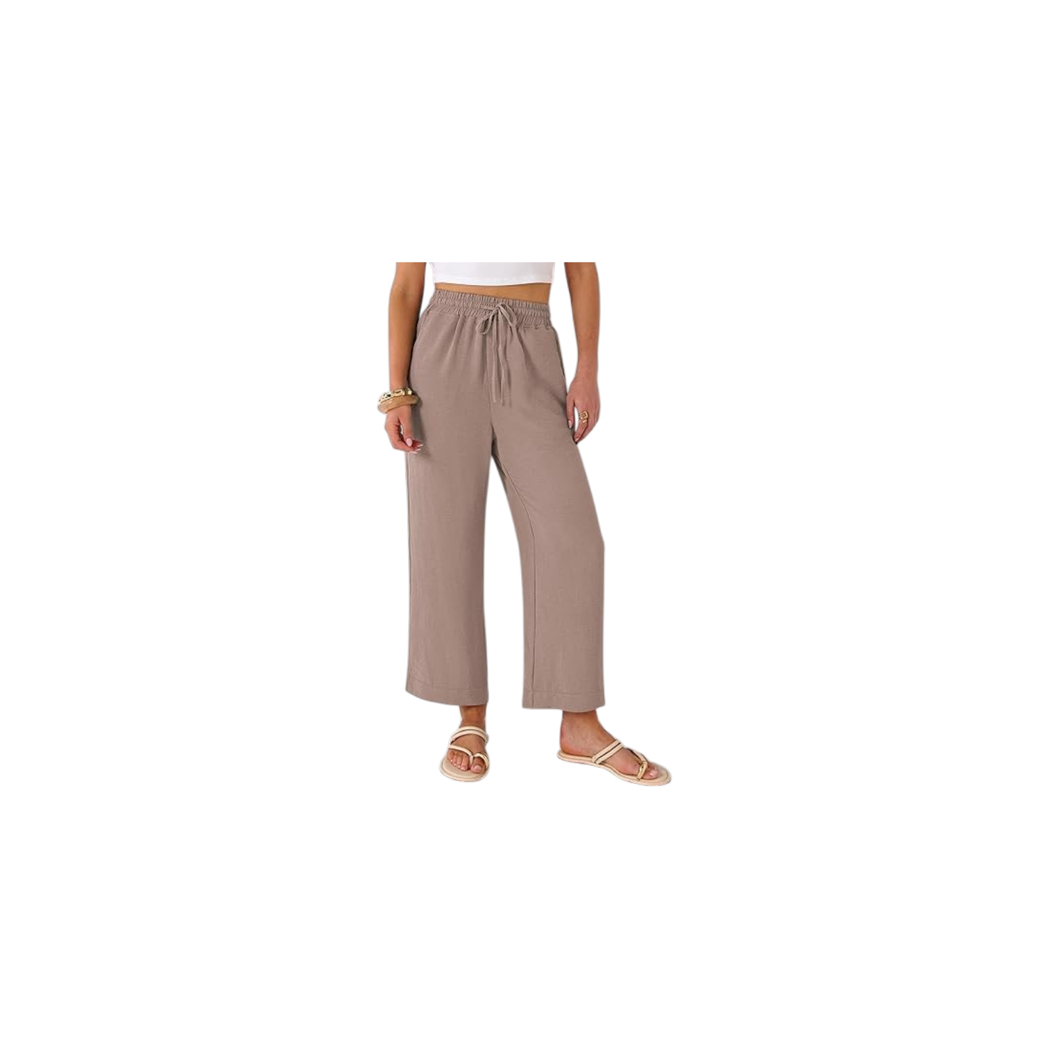 Women Wide Leg Capri by Camel Pants